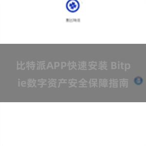 比特派APP快速安装 Bitpie数字资产安全保障指南