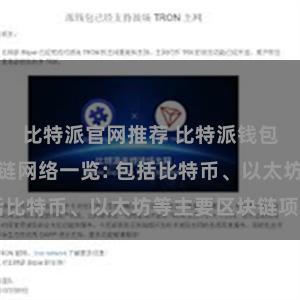 比特派官网推荐 比特派钱包支持的区块链网络一览: 包括比特币、以太坊等主要区块链项目