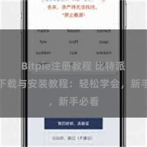 Bitpie注册教程 比特派钱包下载与安装教程：轻松学会，新手必看