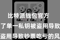 比特派钱包官方  灵验幸免了单一私钥被盗用导致钞票吃亏的风险
